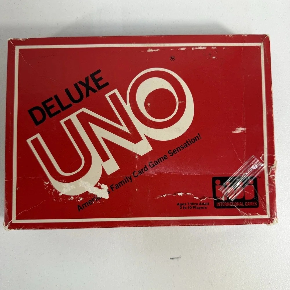 Vintage‎ UNO Deluxe Card Game 1983 Retro Family Card Game